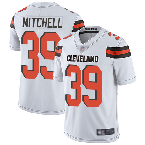 Cleveland Browns Terrance Mitchell Men White Limited Jersey #39 NFL Football Road Vapor Untouchable